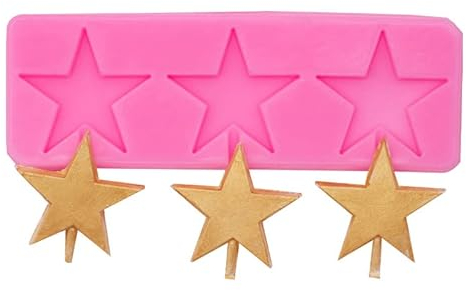 DUBENS Stern Fondant Silikonform für Kuchendekoration Cupcake Topper Zuckerhandwerk Gum Paste Keks Dessert Eiswürfel Tonharz
