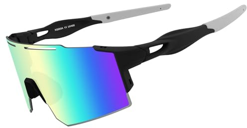 Eninedeuisou Sonnenbrille Fahrradbrille für Herren Damen UV 400 Schutz Schutzbrille MTB Sportbrille für Outdoorsport Radfahren Fahren Laufen Golf Baseball