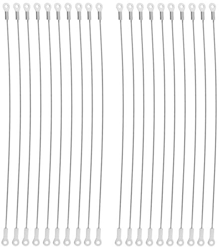 SG Store 20PCS Door Limiter Rope 304 Stainless Steel Door Restraint Line for Cabinet Door Closet Door Wardrobe Door, Silver