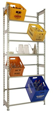 Simonrack Getränkekistenregal , 8 Kästen, Flaschenregal, Getränkekistenhalter, Kistenregal, Galvanisiert - Simonbottle