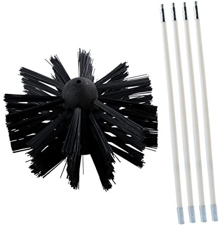 IMIKEYA 1 Jeu Brosse de cheminée en Nylon balayette cheminée balayette Brosse pour Tuyau d'aspiration de sécheuse Nettoyeur d évent de sécheuse à Cheveux Nettoyage