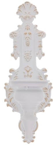 Warmhm Porta Candela Da Parete in Vintage Stile Shabby Applique Decorativa Artigianale Per Casa e Ufficio Portacandela in Ferro Battuto Per Candele Tealight Per Soggiorno e Corridoi