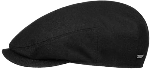 Stetson Carlstown Wool Flatcap Made in EU Herren Winter schwarz 55 cm
