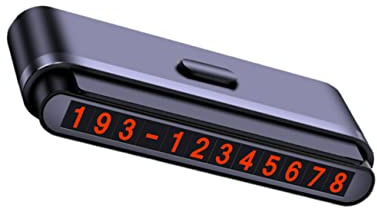 BUGUUYO Car Temporary Parking Tag Diy Luminous Night Light Phone Number Tag Easy Install Hidden Parking Disk