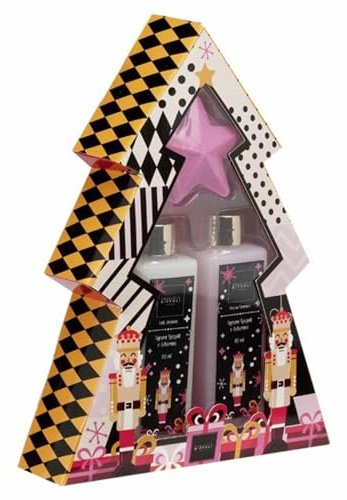 Emanuela Biffoli Confezione Regalo Schiaccianoci Bagno Crema 140 ml + Latte Idratante 140 ml + Sapone Efferverscente - Agrumi Speziati e Gelosmino