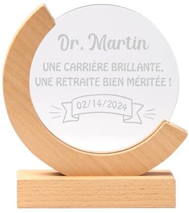 KDO MAGIC - Trophée Verre Personnalisé Coffret Inclus (Modèle Texte)