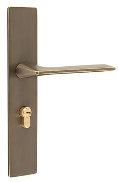 WTKYNULE Serrure de porte intérieure minimaliste, serrure de porte de chambre en laiton, serrure de porte en bois, serrure magnétique silencieuse(Sub-Black)