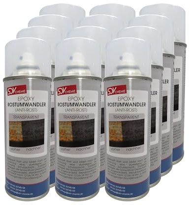 SDV Chemie EPOXY Rostumwandler Spray 12x 450ml Roststopp und Grundierung | Anti Rostspray, 2in1