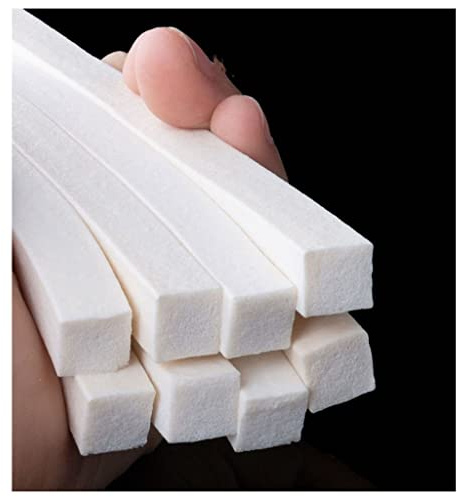 ZDUD Joint d'étanchéité en Mousse de Caoutchouc, 1 pièce, Bande carrée Blanche en Caoutchouc de Silicone, 3 x 20 mm - 25 x 30 mm, 1 m de Long, for Portes et fenêtres(10x20mm)