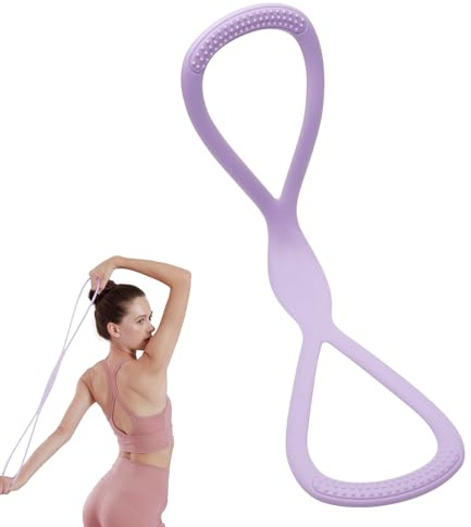 VOSSOT Baños de resistencia para yoga de 8 formas, bandas de resistencia para ejercicios de hombro, entrenamiento de estiramiento muscular, mejora la flexibilidad y la fuerza