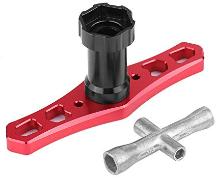 Fyearfly Herramienta de llave de tuerca de rueda de 17 mm, llave cruzada hexagonal M2-M4 para coche RC/avión, duradera y versátil, esencial para un mantenimiento preciso