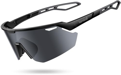Lamicall Fahrradbrille Herren, Schnelle Brille Damen - [24g TR-90 Ultra Leicht] Polarisierte Sportbrille Laufbrille mit Verstellbaren Nasenpad, UV400 Sonnenbrille Sport für Fahrrad, Rennrad, Laufen