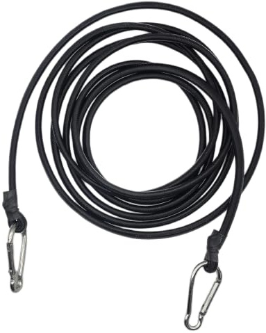 2er Spanngurte Spanngummi mit Karabiner, Schwarz Expander mit Haken Gepäckspanner Gummispanner zur Befestigung für Motorrad Fahrrad Sackkarre Gepäckträger Camping (3M)