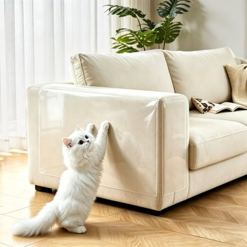 ZY-otu Film de protection anti-rayures pour canapé et chat - Autocollant et transparent - Pour meubles, canapé, porte et mur (30 cm x 300 m)