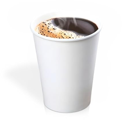 We Can Source It Ltd – Single Wall White Paper Cups 16oz – Recyclable Disposable Cups for Hot and Cold Drinks – Strong Paper Catering Cups for Home Office Cafes Events - Pack of 100