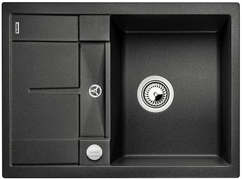 Blanco Metra S Compact - Fregadero de cocina antracita, color negro