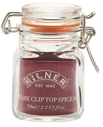 2 x Mini Kilner Preserve Jars With Clip Seal Spice Jars 70ML