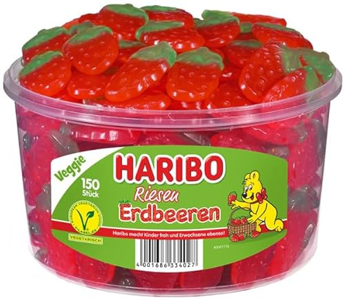 Haribo Riesen-Erdbeeren Fruchtgummi Dose 150 Stück