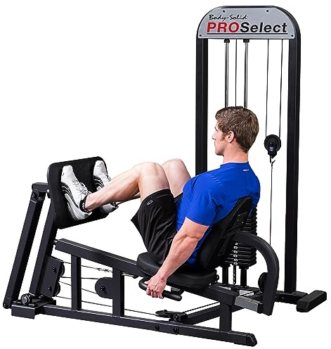 Body Solid (GLPB-STK/3) Leg and Calf Press Machine with Oversize Footplate, All-in-One Lower Body Workout Machines for Home Gym, 310 lb Weight Stack