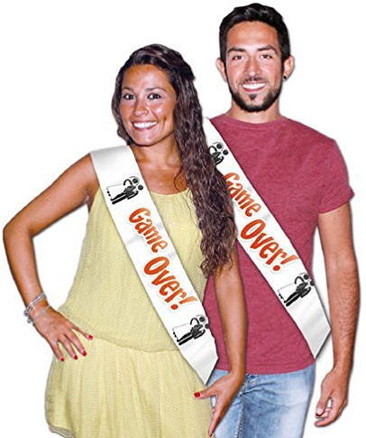 Dream' s Party 2X Fascia PREMIAZIONE Game Over - Addio al Nubilato e Addio al Celibato di Matrimonio - 2 Fasce per Lui e per LEI - Fascia SPOSI …