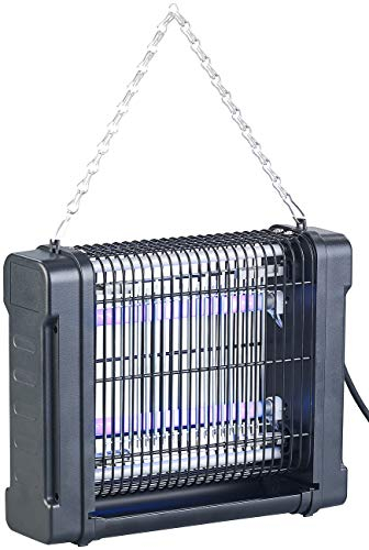 Lunartec Insektenfalle: UV-Insektenvernichter mit Rundum-Gitter, 2 UV-Röhren, 1.600 V, 12 Watt (Insektenvernichter Camping, Insektenkiller Lampe, Anti Mücken)