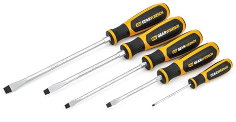 GearWrench 80053H 5-teilger Schlitz-Schraubendreher-Satz aus doppeltem Material