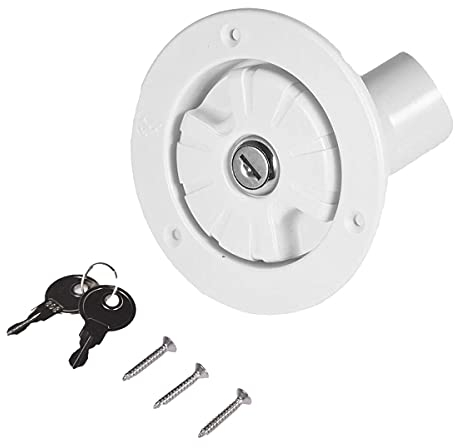 Water Cap with Gravity Lock, RV Camper Water Inlet Lockable Cap for Caravan Fresh Water Inlets on RV Motorhomes Caravans Boats Camper Trailer