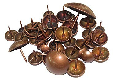 NC 100Pcs Antike Polsterung Sofa Kopf Reißnägel Möbel Nägel Polsternägel/Reißnägel DIY Möbel Zubehör Antike Kupfer Finish Tacks Holzmöbel Dekorative Reißnägel 11mmxL17mm
