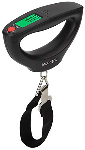 110lb 50kg Portable Digital Hanging Luggage Weight Scale Postal Scales, 2 AAA Batteries (Not Included) (Black)
