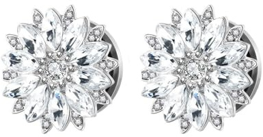 Lieson Ohrring Tunnel Piercing, 2 Stück Edelstahl Tunnel Set Blume Mit Zirkonia Ohr Plug Piercing Schmuck
