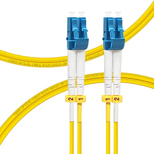 FLYPROFiber 1M OS2 LC à LC Câble Fibre Optique | Options de longueur : 0,5m-100m, 1G/10GB Monomode Duplex, 9/125um SMF Câbles à Fibres Optiques LSZH-1Meter