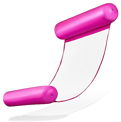 Balinco - Materassino gonfiabile per adulti, giocattolo acquatico, adatto per bambini, amaca da utilizzare nell’acqua per rilassarsi e per feste in piscina (rosa)