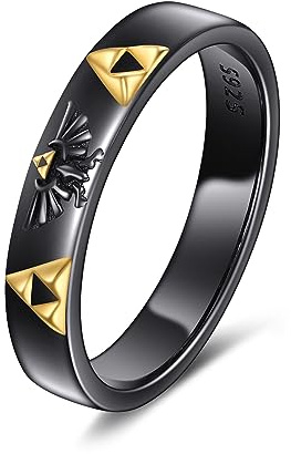 YFN Zelda Ring Sterling Silber Anime Cartoons Geschenke für Frauen Männer Jungen (7)