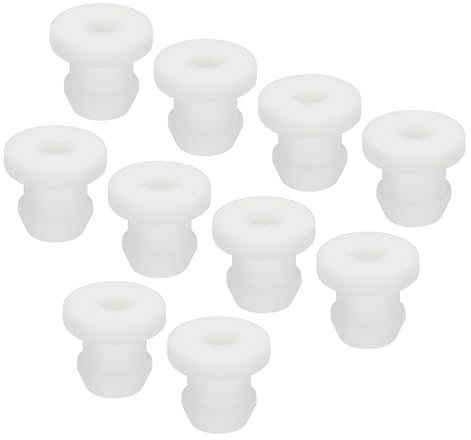 sourcing map 20Pcs Snap Rubber Grommet Plug Mount Dia 6mm ID 3.5mm Seal Anti-Scratch for Electrical Box Cable Pipe White