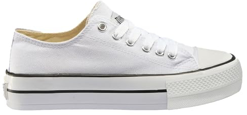 John Smith Zapatillas Casual Lona Mujer Libel. Blanco (Blanco, Sistema Tallas Calzado EU, Adulto, Números, Mediano, 41)