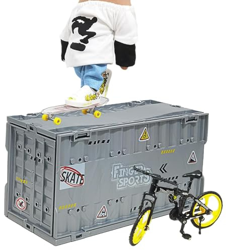 Generisch Skate Park Kit – Fingerspielzeug-Set, Skateboard-Fingerspielzeug – multifunktionales Fingerboard, Skate Park Kit, Partygeschenke für Kinder, Kinder, Mädchen, Erwachsene