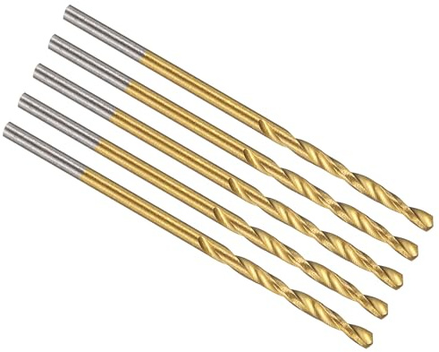 PATIKIL M42 HSS Spiralbohrer 1mm, Gerader 135° Stahlbohrer Titannitrid-Beschichtung für Hartmetall Edelstahl - 5 Stück