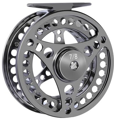 YZWHKJ Fliegenrolle 3/4 5/6 7/8 9/10 WT Fliegen Angelrolle CNC Gefräste wasserdichte Fliegenrolle Große Salzwasser Forelle Bass Karpfen Angeln Rad(7 8)