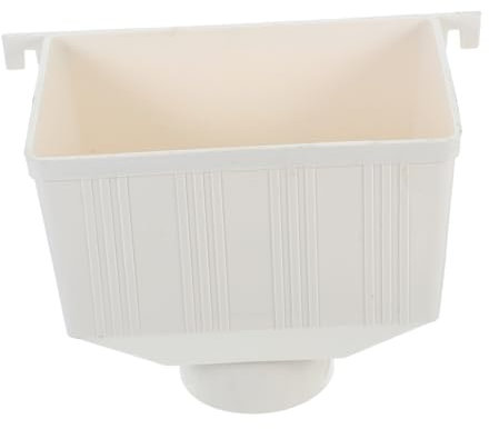 SOIMISS Grondaia Per Acqua Piovana Pvc Quadrata 75x50 Connettore Per Drenaggio Pluviali Accessorio Per Grondaie Esterne Scarico Robusto e Per Tetti Villa