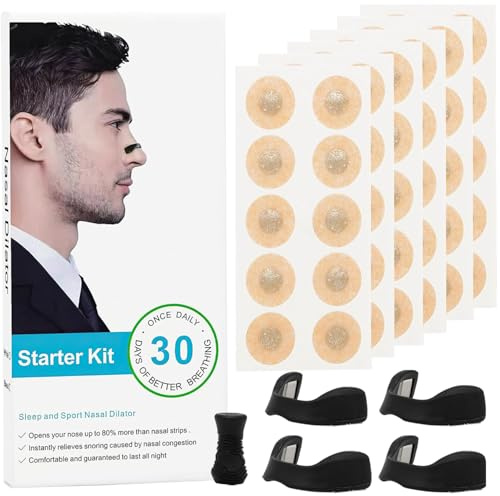 Magnetic Nose Strip, 60 pcs Nose Magnet for Breathing, Reduce Snoring Better Sleep Magnetic Nasal Strips, Sweat Resistant, Skin Friendly Nose Magnets
