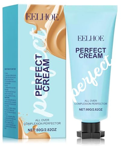 Creme All-Over Complexion Perfector,Fond de Teint Crème CC Longue Tenue,Anti-cernes Corps,Fond De Teint Corps Waterproof,Longue Tenue et Résistante au Transfert,Idéale Tous Types de Peaux (Bleu clair)