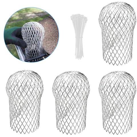 8 Pcs Aluminum Gutter Guards, 3.5 Metal Downpipe Leaf Guard Gutter Downspout Guard, Expandable Down Pipe Leaf Strainer Gutter Screen Covers, 2 to 4 Gutter Leaf Guard Mesh to Stop Leaves Moss Mud