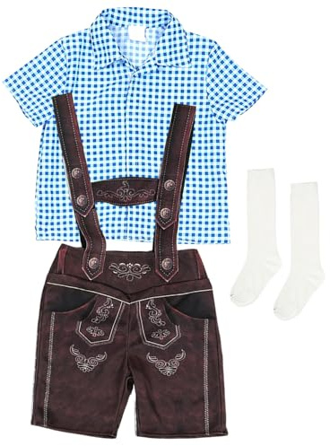 Costumi Oktoberfest Tedeschi Per Bambini, Set Di 3 Abiti Tradizionali Per Bambini, Set Di 3 Abiti Da Birra Oktoberfest Per Bambini E Bambine Con Bretelle, Tirolese, Bavarese, Festival Della Birra In G