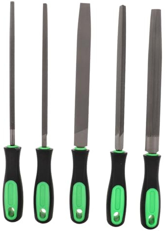 SHINEOFI 5 Piezas Limas de Acero para Madera Herramientas de Tallado Finas y Precisas Versátil para Esculpir y Moldear Madera para Aficionados y Profesionales