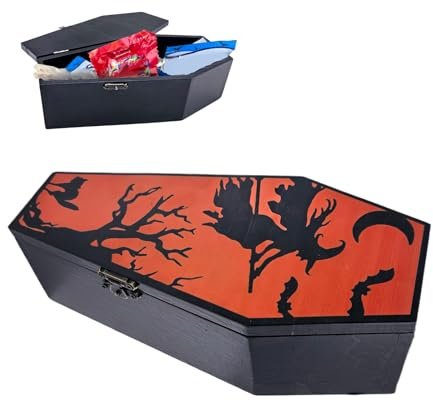 Boîte À Bonbons Halloween - Bol Bonbons Halloween Cercueil | Conteneur Alimentaire Décoratif pour Snacks Chocolats Gâteaux Bijoux,Gâteaux Chocolats Popcorn Thés Fête
