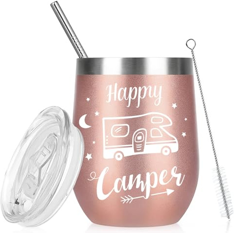 Camper Geschenke,Camping Geschenke Für Outdoor Enthusiasten,Praktische Camping Tasse Für Reisen Und Wanderungen,12oz Edelstahl Isolierter Thermobecher Kaffee To Go