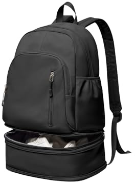 Rucksack mit Schuhfach – Trocken-Nass-Trennrucksack mit Nassfach, Sporttasche mit Schuhfach – für Workout, Schwimmen, Yoga, Training, kurze Reisen