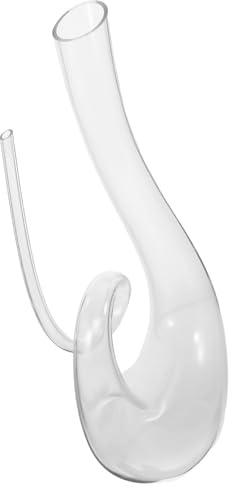 Mipcase Decanter per Vino in Cristallo senza Piombo 1300Ml Caraffa per Vino Rosso Versatore Integrato Aeratore da Tavola per Uso Domestico e Ristoranti Design Bilanciato e Moderno