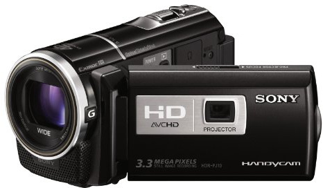 Sony HDRPJ10EB Handycam Camcorder - Black (30x Optical Zoom, 3.3 MP, 3 inch Touch LCD)