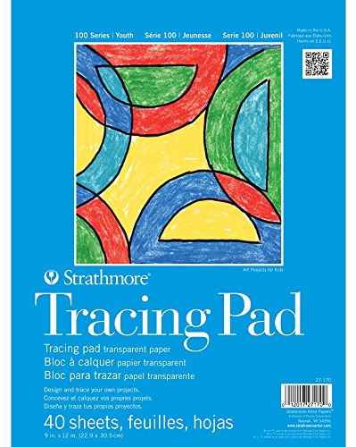Strathmore (27-170 100 Series Youth Tracing Pad, 9x12 Tape Bound, White, 40 Sheets